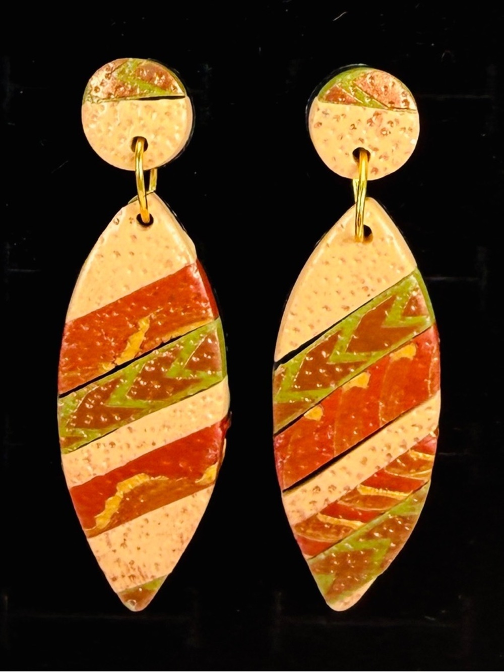 Pretty handmade, Bohemian, chic costume, pierced earrings